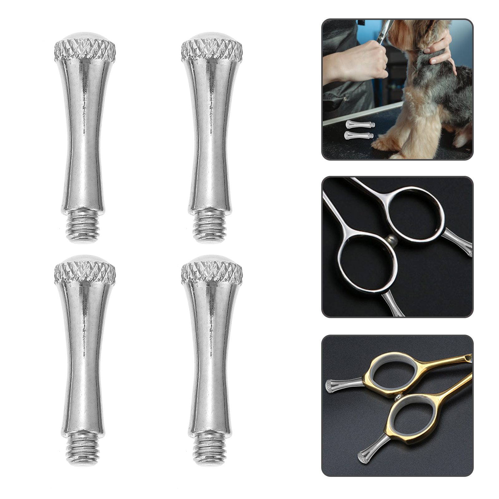 NUOLUX 5Pcs Decorative Scissors Parts Useful Scissor Finger Rest Stainless  Steel Finger Tang 